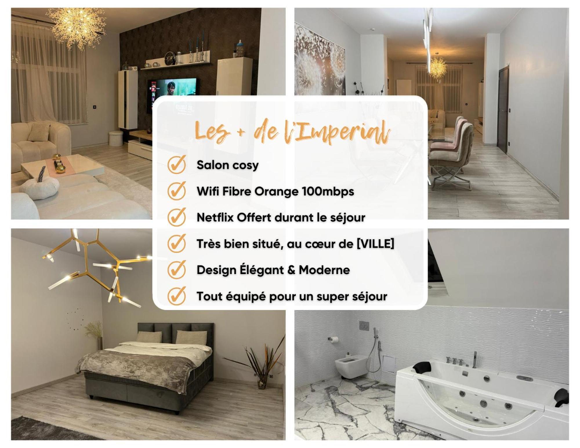 Vakantiehuis L'imperial Wifi & Confort *